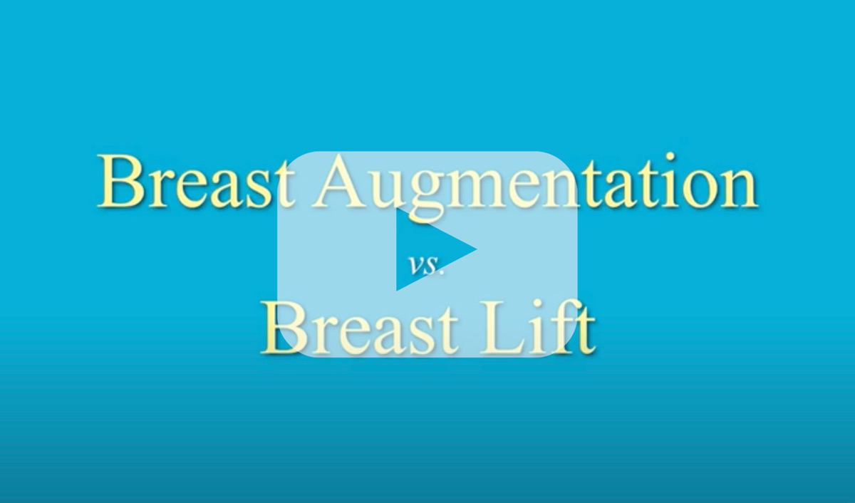 Screenshot of 2301 Plastic Surgery "Breast Augmentation vs Breast Lift" video.